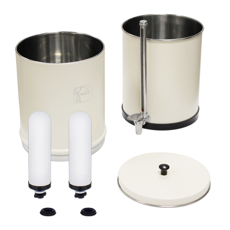 Load image into Gallery viewer, Newton 8.5 Litre Gravity-Powered Water Filter System Black and White