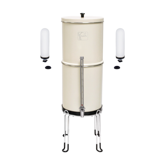 Newton 8.5 Litre Gravity-Powered Water Filter System Black and White