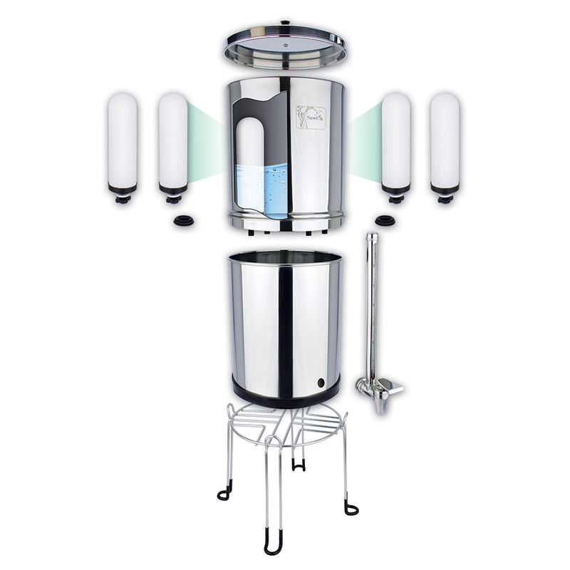 Load image into Gallery viewer, 8.5 Litre Newton Gravity-Powered Water Filter System