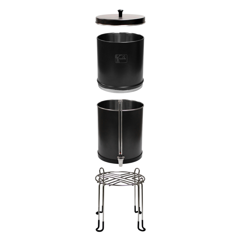 Load image into Gallery viewer, Newton 8.5 Litre Gravity-Powered Water Filter System Black and White